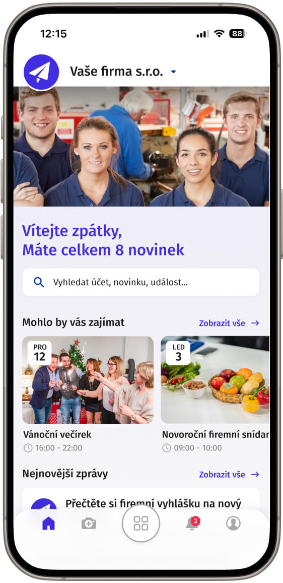 Firemní aplikace ve vašich barvách