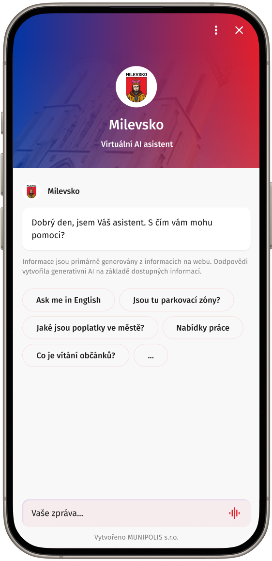 AI Asistent pro občany i návštěvníky